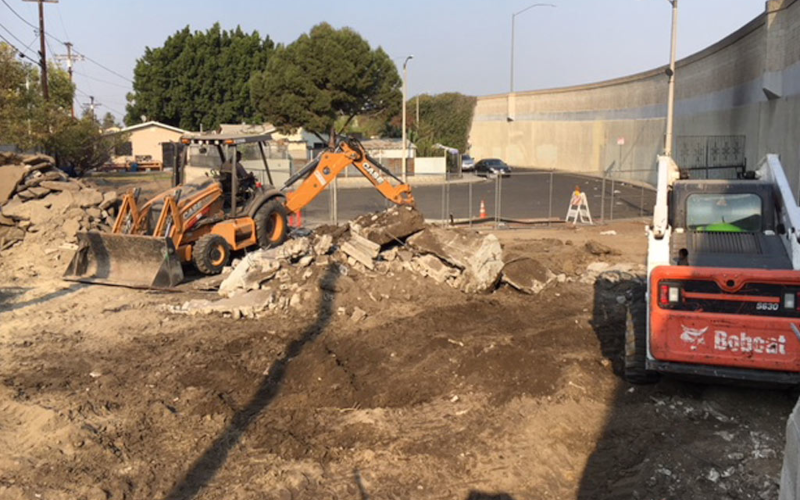 Field sampling and measurements collected at a commercial site.